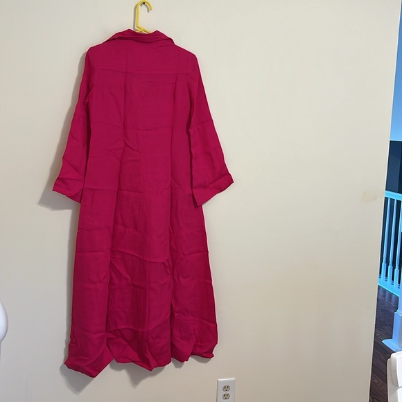 NEW Three Graces London Magenta Linen Maxi Dress size 8 -  threedaughtersproperties.com